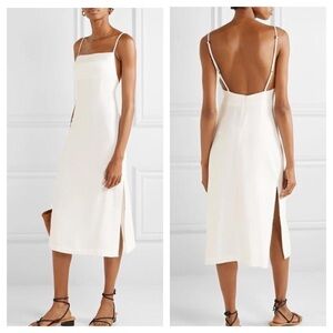 HAIGHT. Off white Paula woven midi dress small
